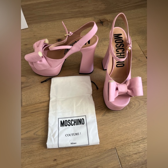 MOSCHINO
140mm Bow-Detail Platform Sandals - Picture 3 of 10